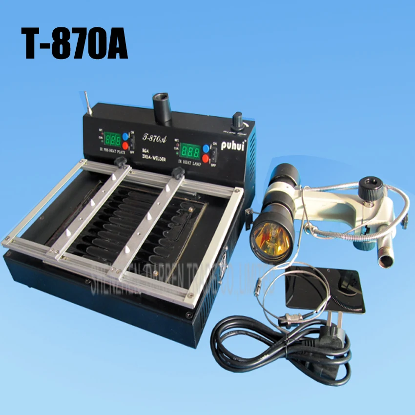 

1 шт. высокое качество T-870A Инфракрасная паяльная станция BGA IRDA сварочный аппарат 35-50 мм CSP LGA QFP PLCC BGA Ball Rework
