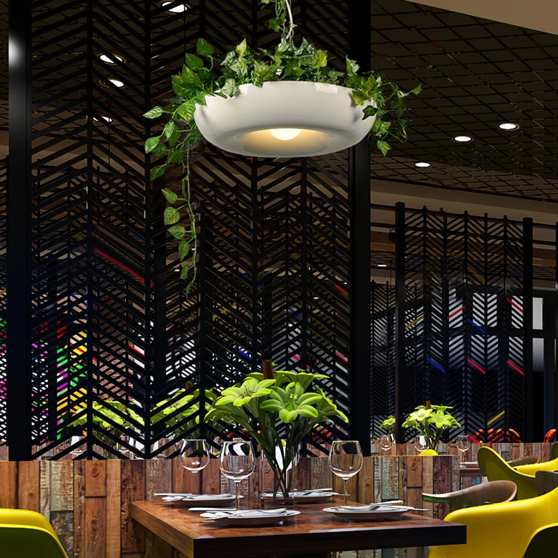 Potted Plant Garden Led Pendant Lights Nordic Home Decor Flower Lamp Dining Room Restaurant Hanglamp Lighting Fixtures | Лампы и