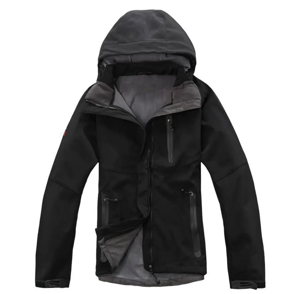 Куртка женская спортивная однотонная водонепроницаемая ветровка с капюшоном на