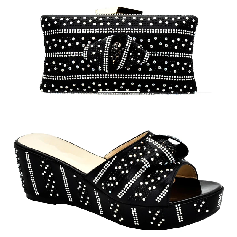 Новое поступление Женский комплект из обуви и сумки в итальянском стиле на