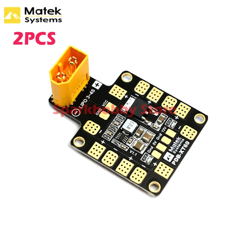 2 шт. Matek Systems AP XT60 W/BEC 5В y 12V 2oz Кобре для RC Вертолет FPV Quadcopter Muliticopter Дрон de