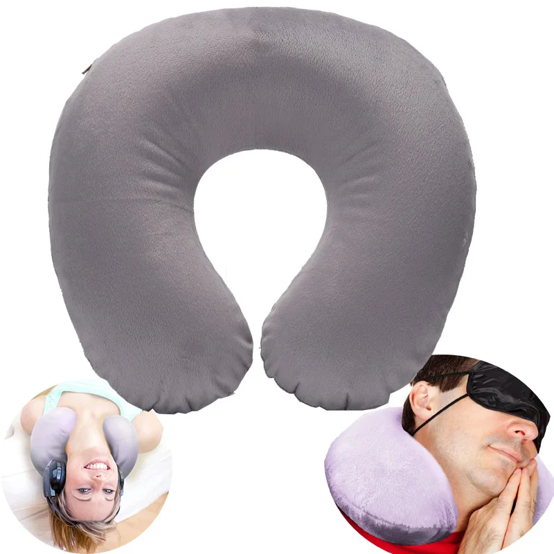 Надувная u образная подушка для путешествий шеи улицы портативная Подушка офиса