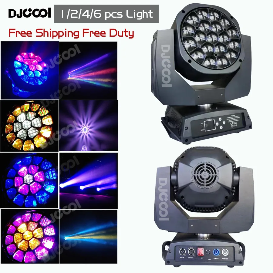 Не бесплатно 19*15 Вт фокусировка большой пчелиный глаз ярсветильник свет для dj