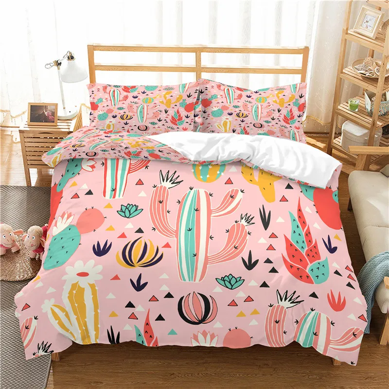 Домашний текстиль Роскошные 3D с принтом Павлин для девочек 2/3 шт. удобные