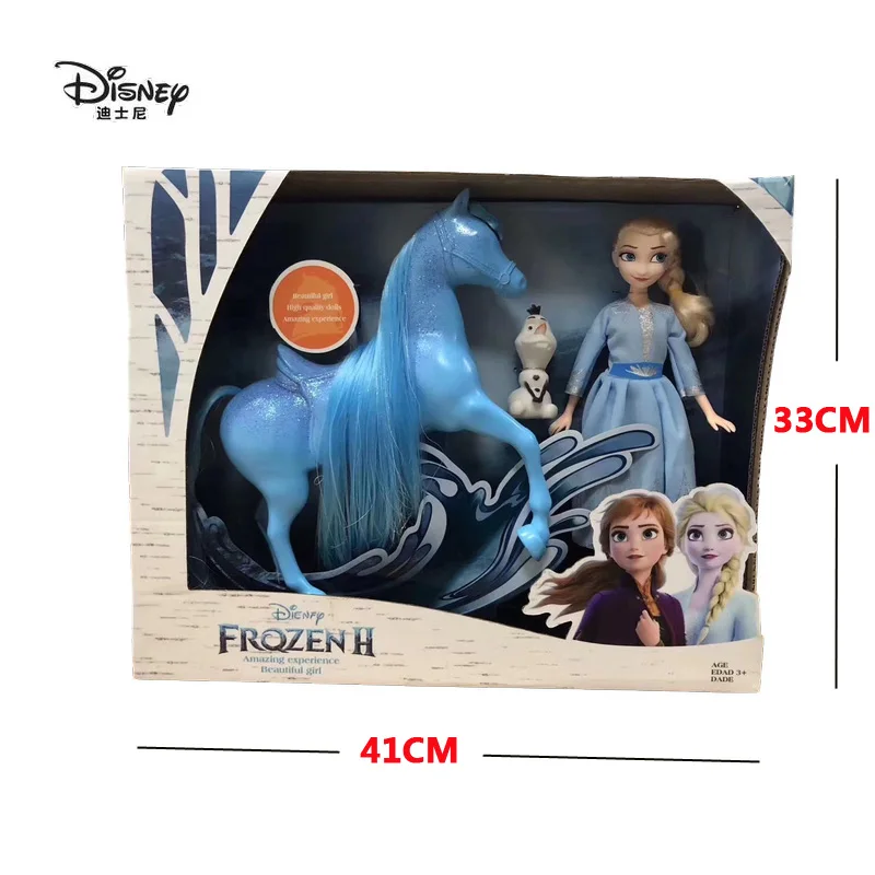 Новинка; 1 комплект детский disney «Холодное сердце» 2 Снежная Королева Эльза и Анна из ПВХ, движущаяся фигурка, Олаф Кристоф Свен аниме куклы дети игрушка Детский подарок - Цвет: one set with box