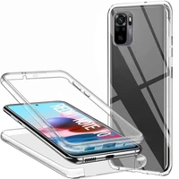 360 Degree Clear Full Cover Case For Xiaomi Redmi Note 10S Pro Max 9AT 10T Poco NFC Pro 11i