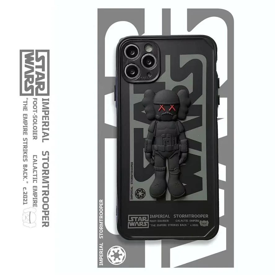 Силиконовый 3D чехол для iPhone 11 12 Pro Max 7 8 X с рисунком Улица Сезам Звездные войны Дарт