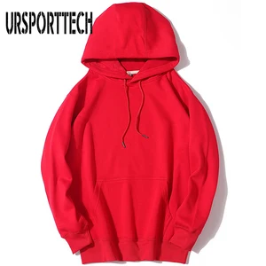 Мужская толстовка с капюшоном URSPORTTECH, брендовая однотонная Повседневная Толстовка, розовый, черный, серый, синий цвета, в стиле хип-хоп, уличная одежда, свитер для скейтборда
