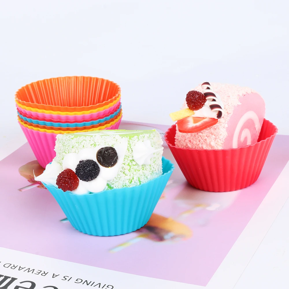 6/12 шт. многоразовые силиконовые формочки для кексов|Принадлежности выпечки| |