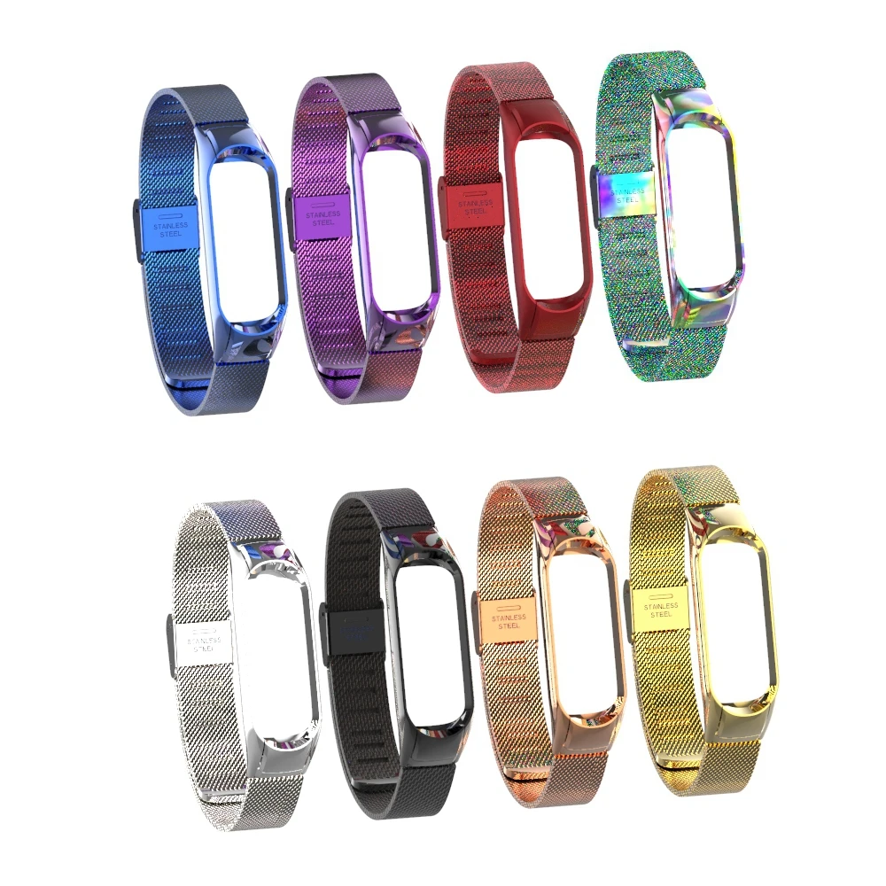 Металлический ремешок для Xiaomi Mi Band 3 Нержавеющая сталь браслет ремень Mi Band 3 Mi3 сменный ремешок; Смарт-часы Mi 3