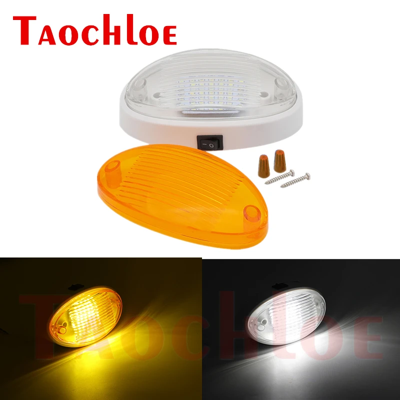 

1Pc 12V DC Car Roof Light Van Interior Ceiling Lighting Read Lights Compartment Lamp For RV Boat Trailer Lorries