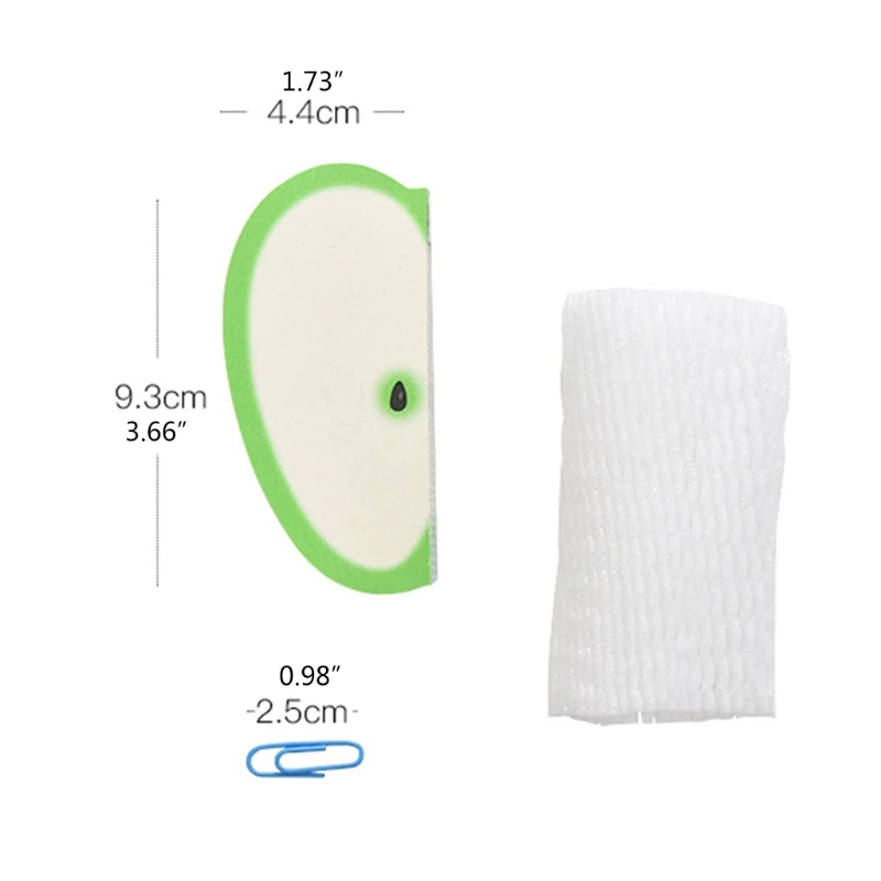 

Mini Fruit-shaped Notes Fruit Vegetable Memo Pads Stickers Paper w/ Paper Clip PE Cover Scrapbooking Notepad Diary Tool