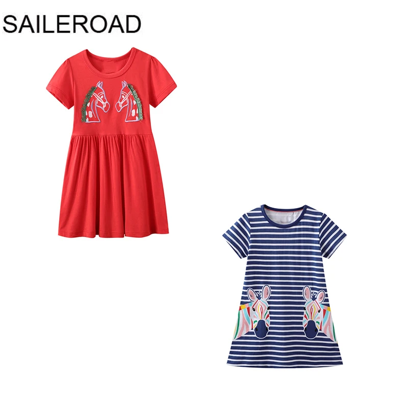 SAILEROAD 2 Шт. Звезда Блестками Лето Новорожденных Девочек Одежда Животных