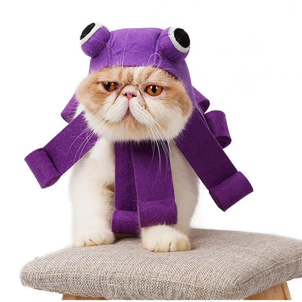 Осьминог кошка Косплэй шляпа преобразования Головные уборы фиолетовый головной