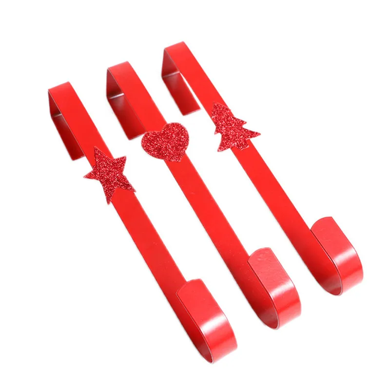

Wreath Hook Christmas Decorations Red Painted Christmas Wreath Hooks Wreath Door Hanging Hooks Strong Durable Christmas Hanger