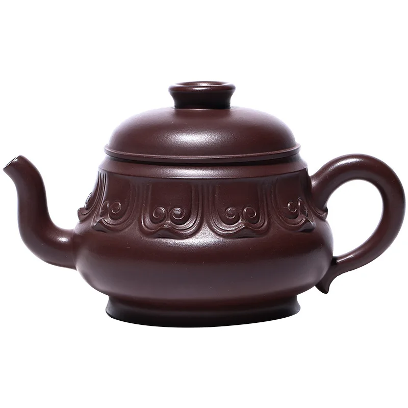

Yixing original mine purple clay pot all handmade lotus lamp teapot Kung Fu tea set online shop goods