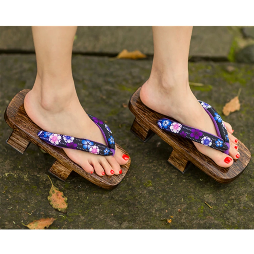 Японская традиционная павловния деревянная обувь для женщин кимоно Косплей