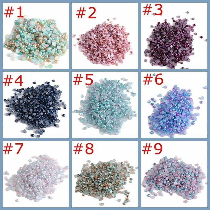 4 мм сделай сам полубрикет плоская задняя сторона разноцветные бусины