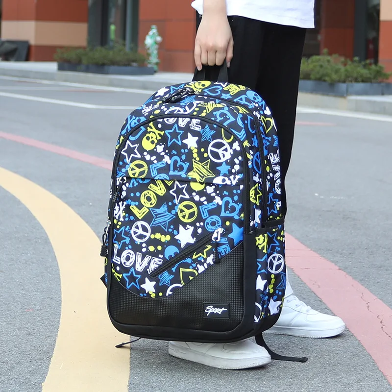 

Camouflage printing school backpack Large-capacity orthopedic schoolbag for boys girls Laptop backpacks teen Nylon school bags