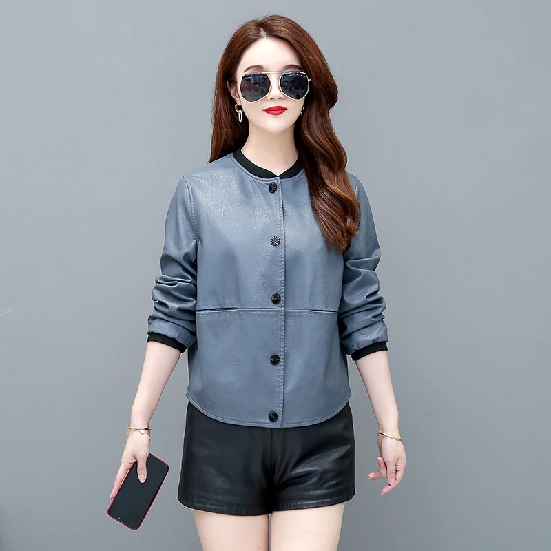 

New Women's Leather Jacket 2022 Autumn Leather Coat Women Jackets Female Short Casual Fashion Lady Leather Clothing Outerwear
