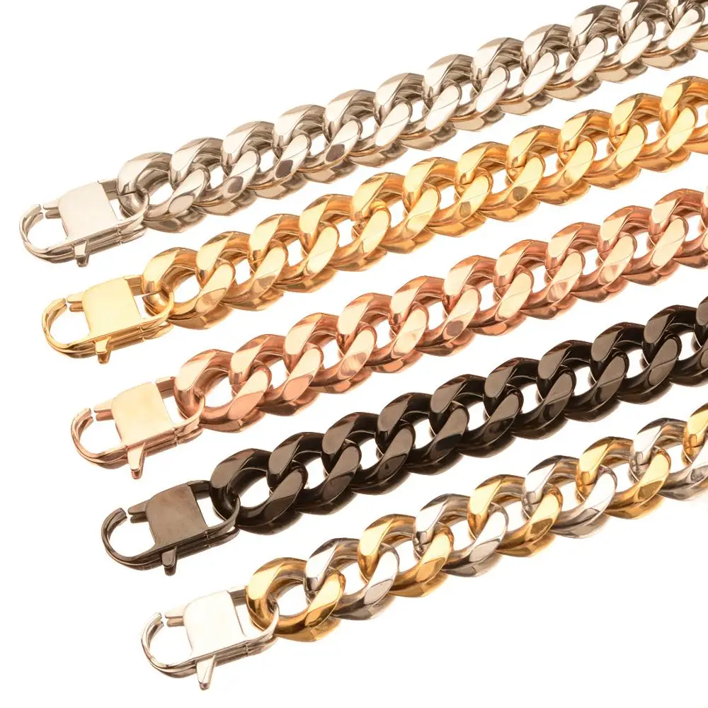 12MM Xxxtentacion Adjustable Choker Collar Tail Hip Hop Rapper Miami Cuban Link Chain Stainless Steel Necklace Men's Jewelry | Украшения