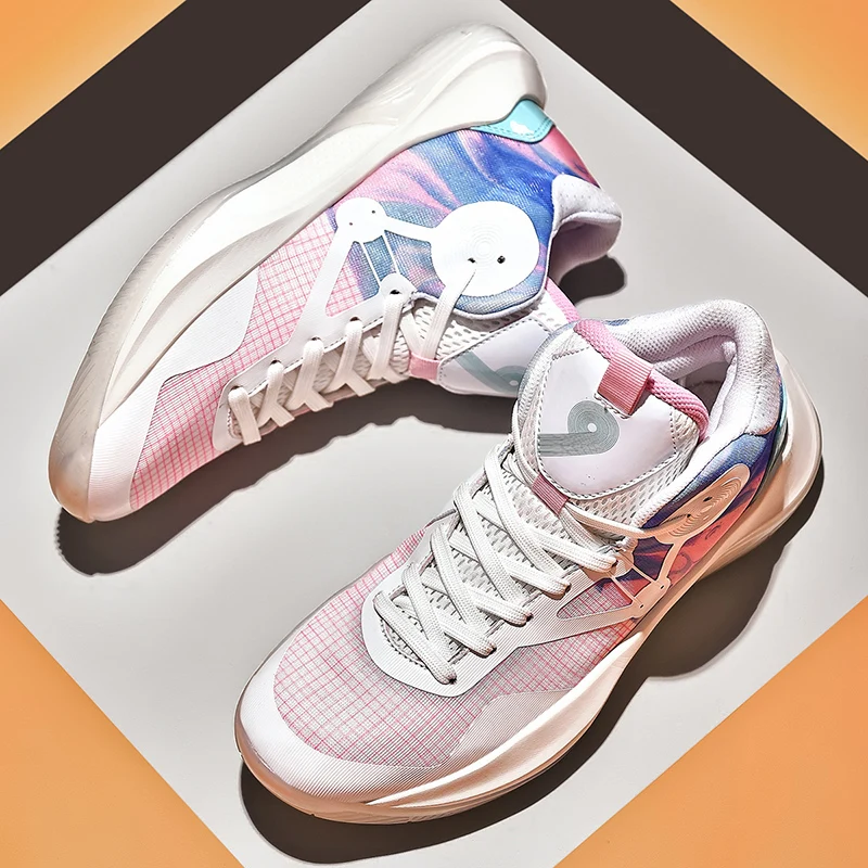 2023 Men's Professional Basketball Shoes Fashion Colorful Outdoor Unisex High top Basketball Sneakers for Men Women basket homme