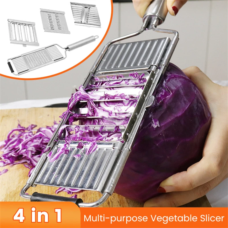 4 in1 Grater Cutter Stainless Steel Multi-function Slicer Removable Slicing Knife Vegetable And Fruit Peeler Kitchen Accessory | Дом и сад