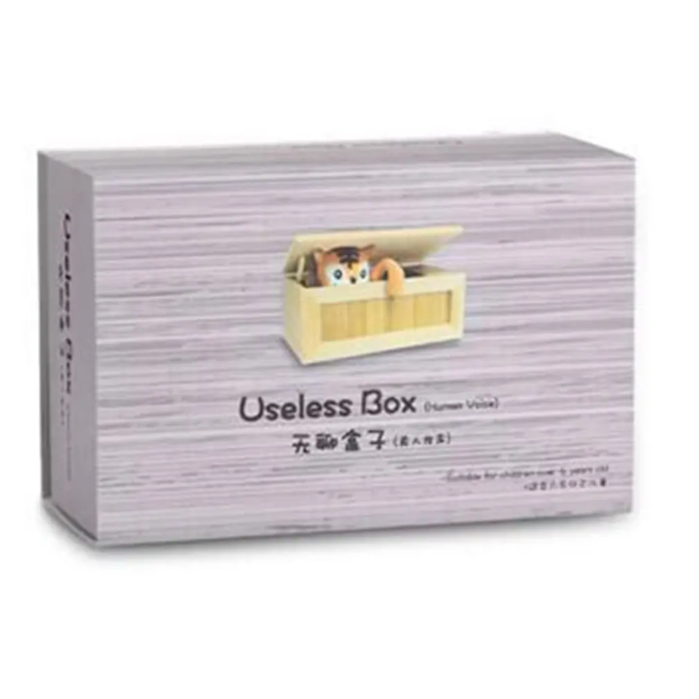 Маленькая креативная коробка с тигром изготовленная из цельного дерева большая