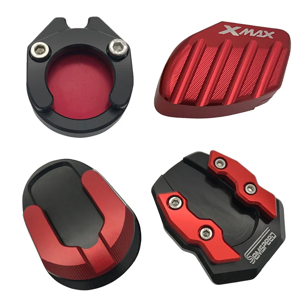 X-MAX Sidestand колодки для Yamaha XMAX 300 125 250 Мотоцикл с ЧПУ боковые подставки стенд расширение наколенник с пластиной