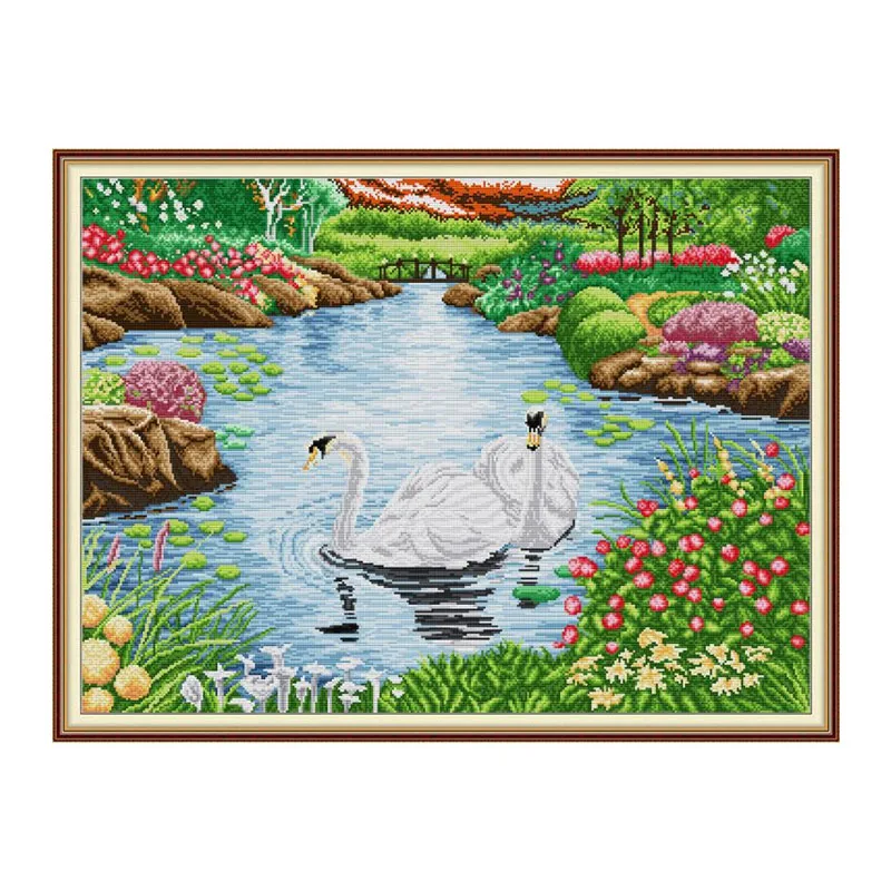 Лебединое озеро 3 Китайские комплекты для рукоделия вышивки крестиком Набор