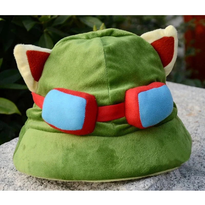 

New Game LOL Cosplay Hats Swift Scout Teemo Party Cosplay Hat High Quality Plush Cute Cosplay Cap Cosplay Accessories Props