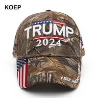 donald trump 2024 cap camouflage usa flag baseball caps keep america great again snapback president hat 3d embroidery wholesale