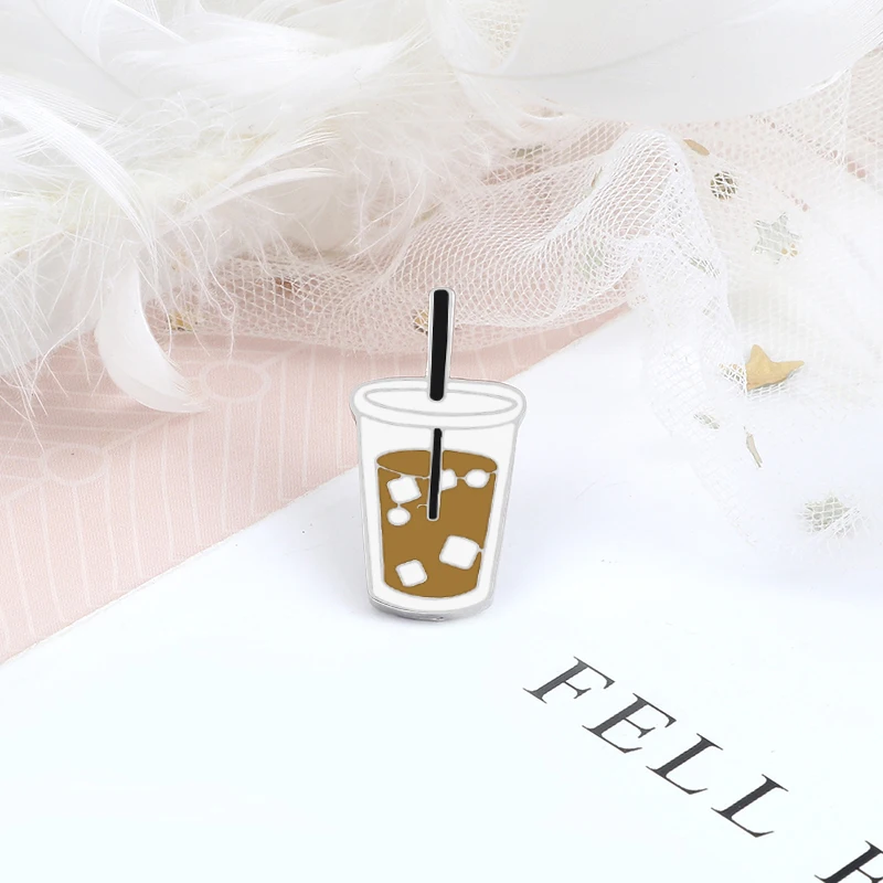 Модные маленькие эмалированные броши в форме чашки кофе американо милый