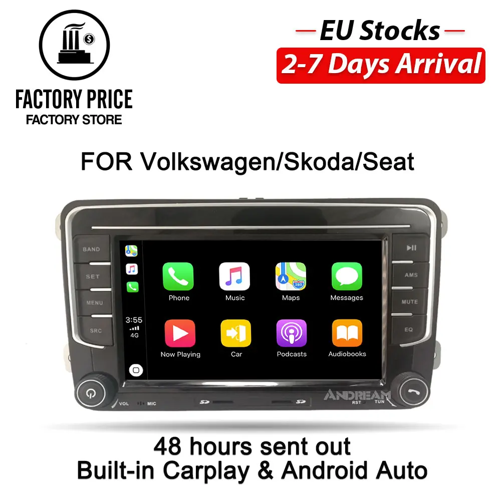 7 &quotВстроенный Apple Carplay Android автомобильный мультимедийный навигационный плеер