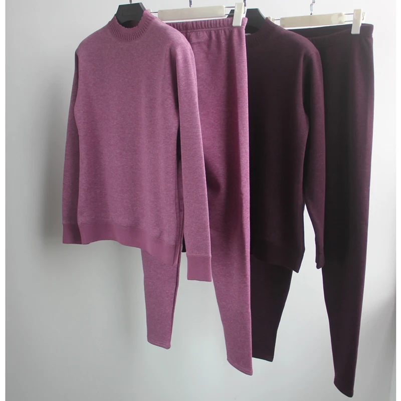 

Women's Winter Sweater female sleep set Protect the knee thickened long sleeve women Thermal Underwear sets female pajamas set