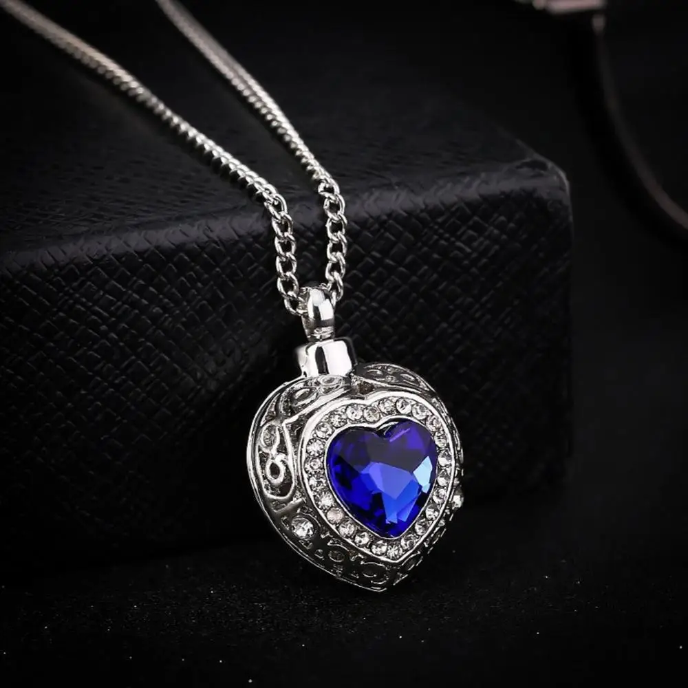 Лидер продаж женское ожерелье с подвеской в виде сердца синего океана винтажное