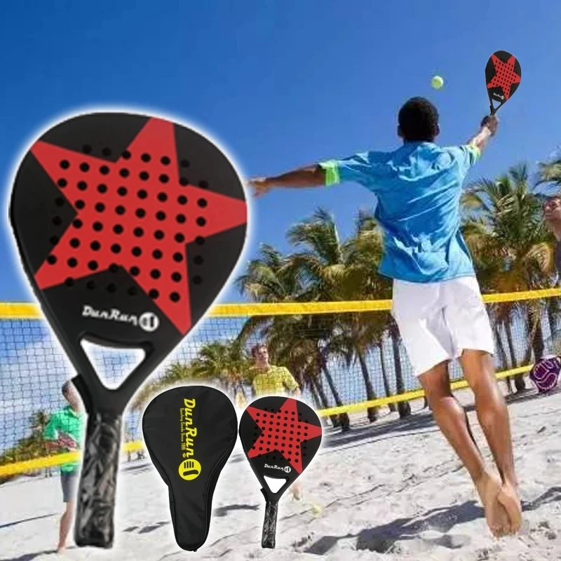 Beach Cricket Racket Carbon Fiber Paddle EVA Surface Adult Professional Sports Tennis Racket With Bag For Men Women Child -41