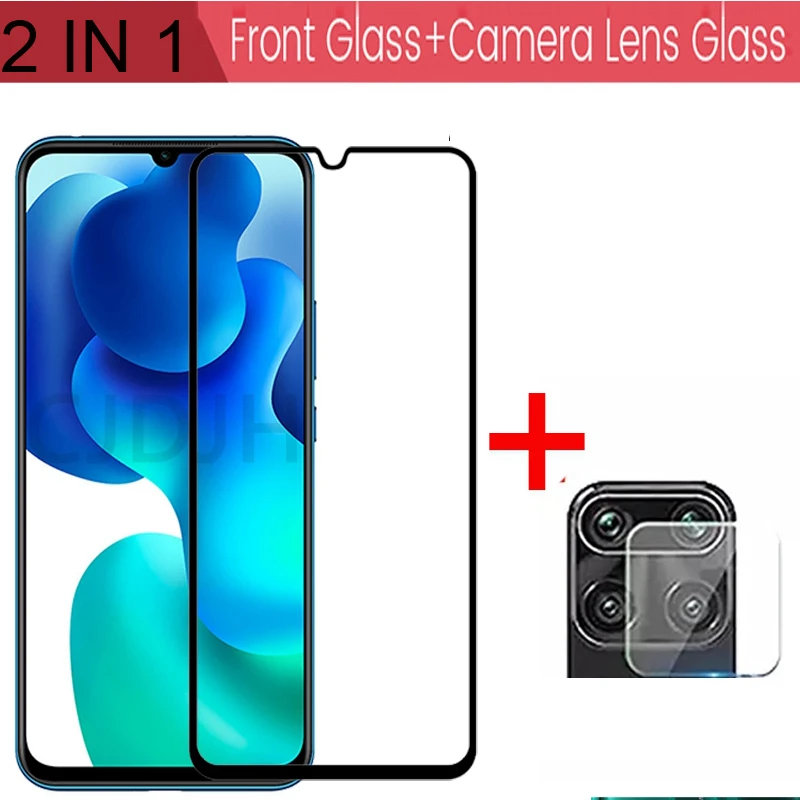 2-in-1 Camera + Tempered Glass Screen Protector For Xiaomi Mi 10 Lite protective On Youth | Мобильные телефоны и