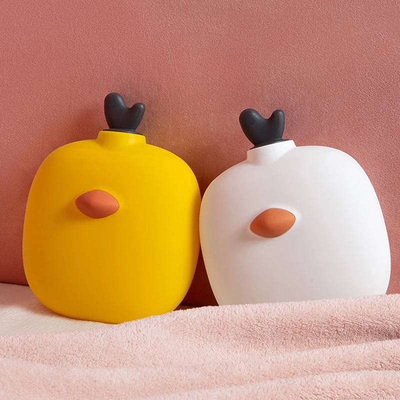 

Cute Silicone Hot Water Bottle Warm Belly Treasure Cartoon Hand Warmer Filled Mini Explosion-proof Portable Hot Water Bags