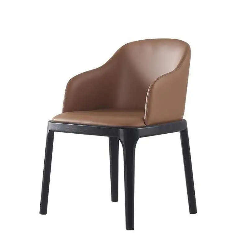 Обеденный стул из цельного дерева простой домашний Nordic кафе стол и стулья золы