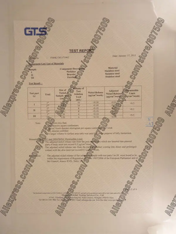 Отчет о наших ювелирных изделиях из нержавеющей стали не продается | Украшения и