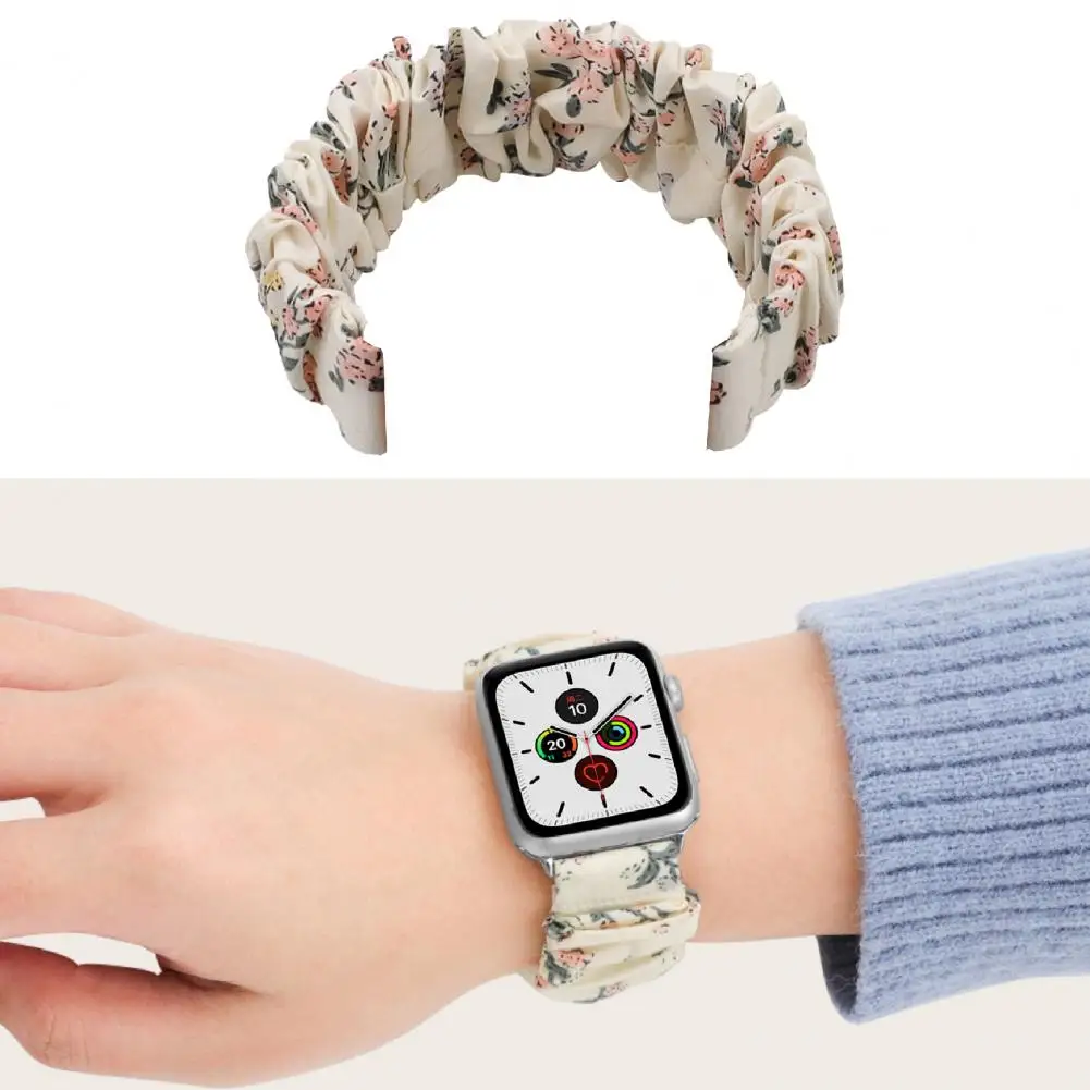 38mm42mm40mm44mm watch band elastic comfortable polyester scrunchie watch band for apple watch intelligent wearable device ac free global shipping