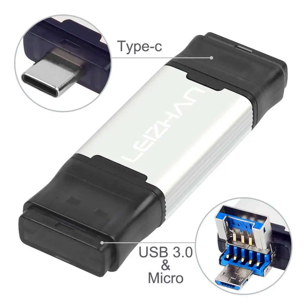 Лидер продаж OTG USB флеш накопитель типа C 128 ГБ 32 64 микро флешка 3 в 1 Usb 0 на базе Android