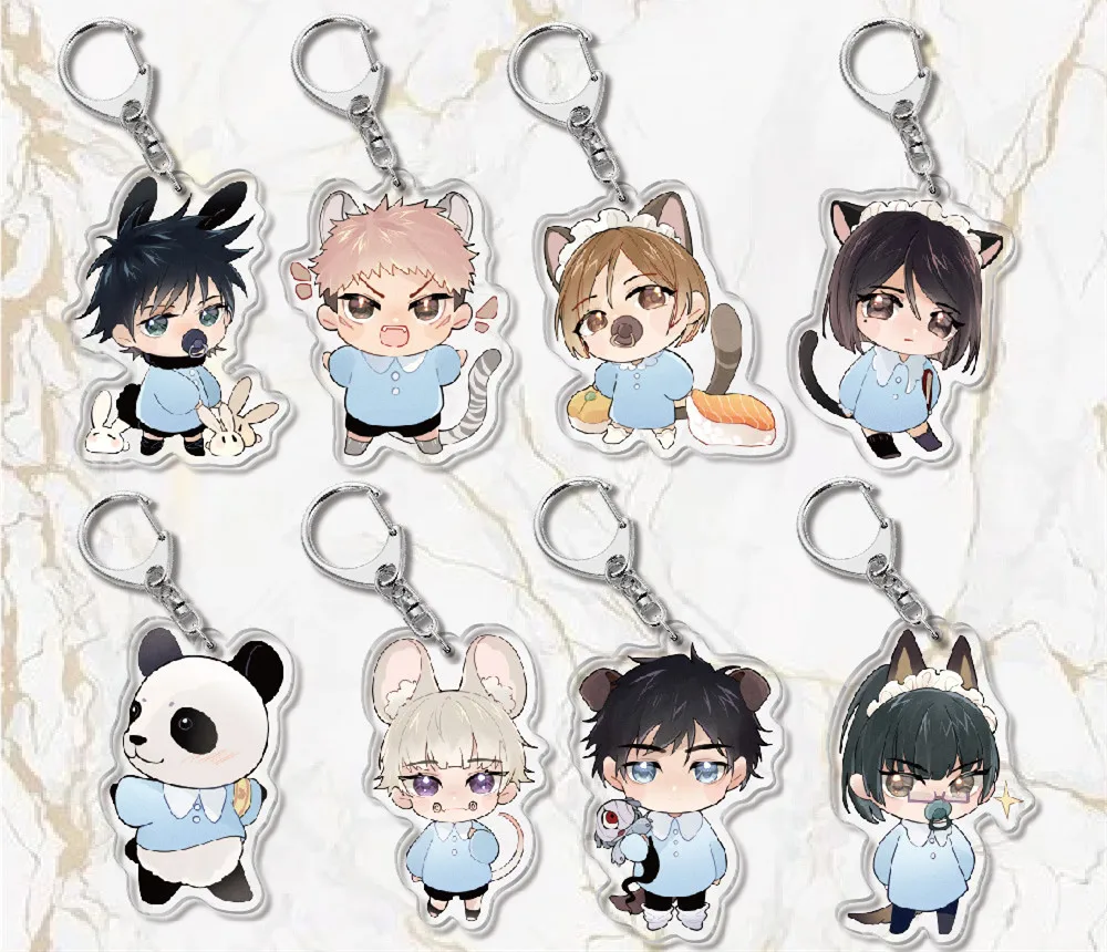 

Anime Jujutsu Kaisen Keychain Acrylic Pendant Cartoon Accessories Couple's Charm Bag Backpack Trinket Fans Souvenir Keyring Gift