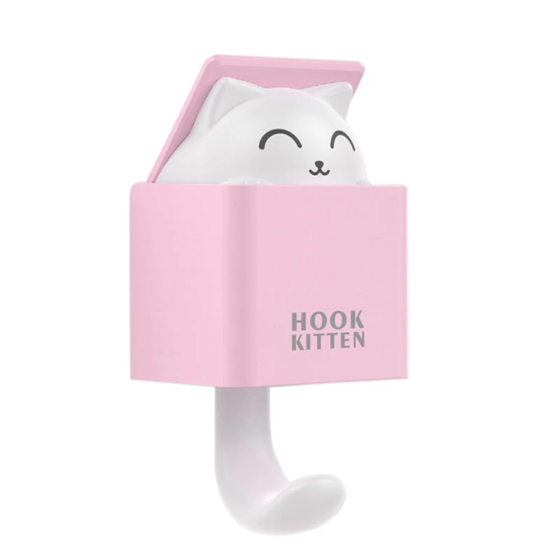 Гравитационный индукционный крючок для хранения одежды милый кот крючок для хранения одежды ABS ключ для хранения крюк для домашнего хранения крюк для стены