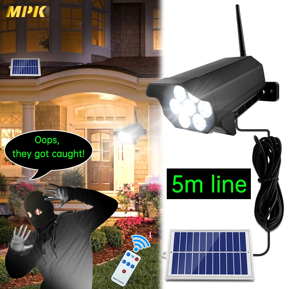 

Solar Power 42LED Dummy Camera Security Waterproof Fake Camera Outdoor Indoor Bullet LED Light Monitor CCTV Surveillance Camera