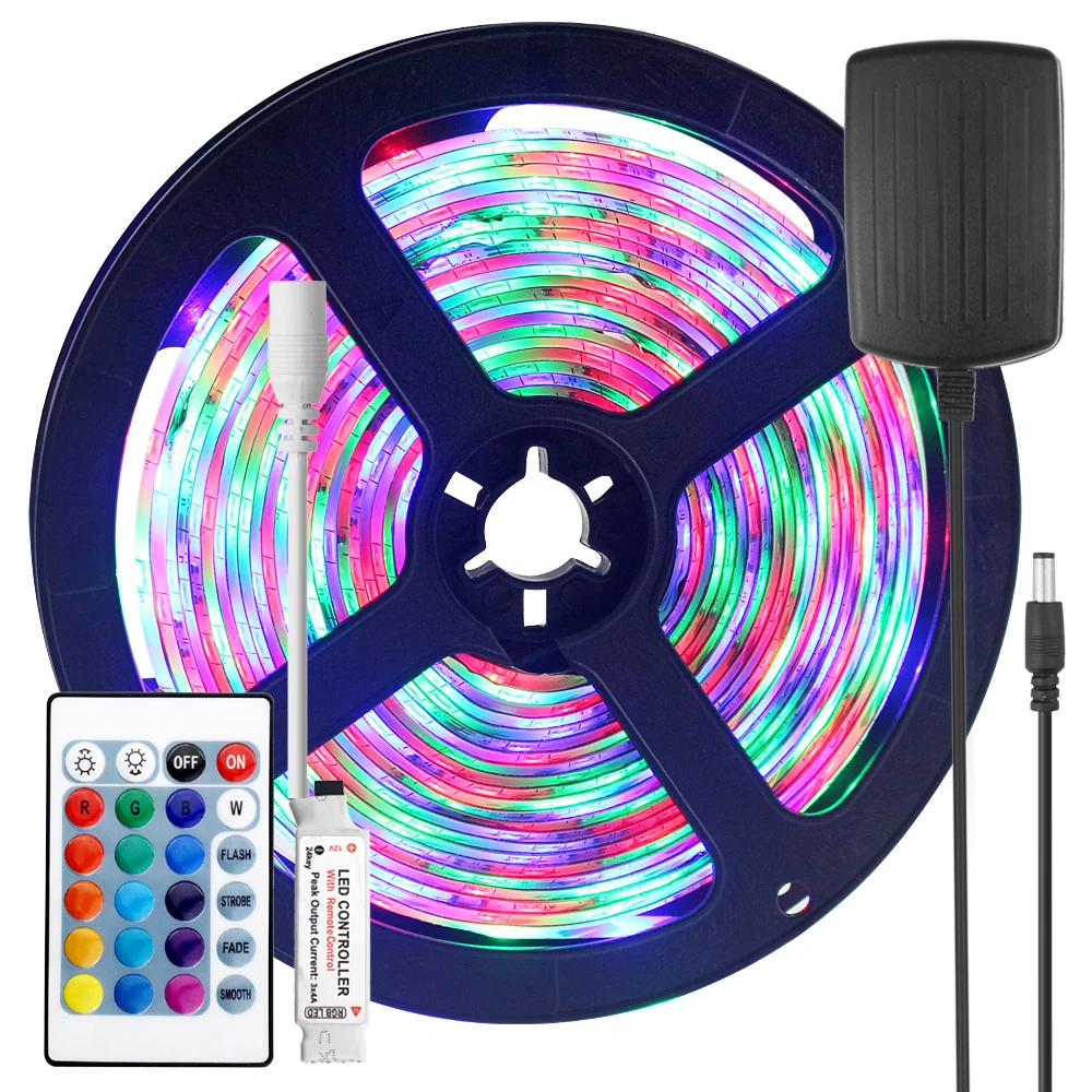 SMD 2835 5 м Rgb Светодиодная лента 12 В Водонепроницаемая 60 светодиодов/м подсветка лента Led диод красный-зеленый-синий лента 12 В Светодиодная лента Водонепроницаемая IP20 IP65