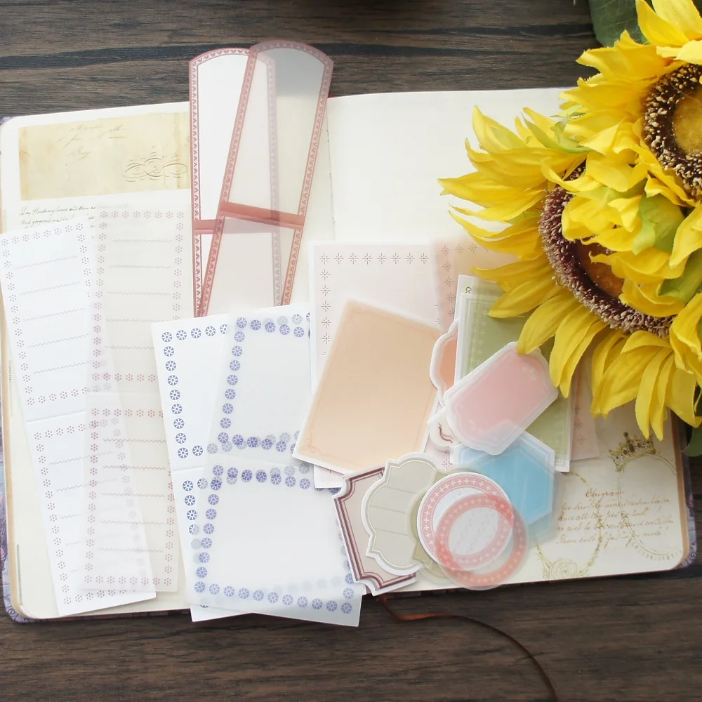 

Mix Material Paper 30pcs Simple Color White Frame Design Paper Card Creative Craft Paper Background Scrapbooking Gift Use