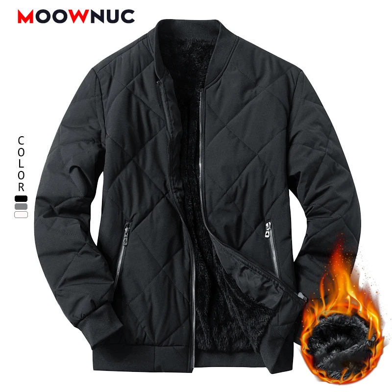

Winter Men's Fashion Parkas Coats 2022 Thick Male Jacket Warm Windbreaker Windproof Outwear Solid Overcoat Trench 5XL MOOWNUC