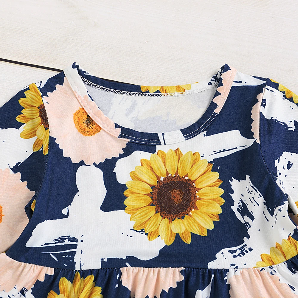 CYSINCOS/2020 летний комплект одежды для детей футболка с цветочным принтом маленьких